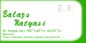 balazs matyasi business card